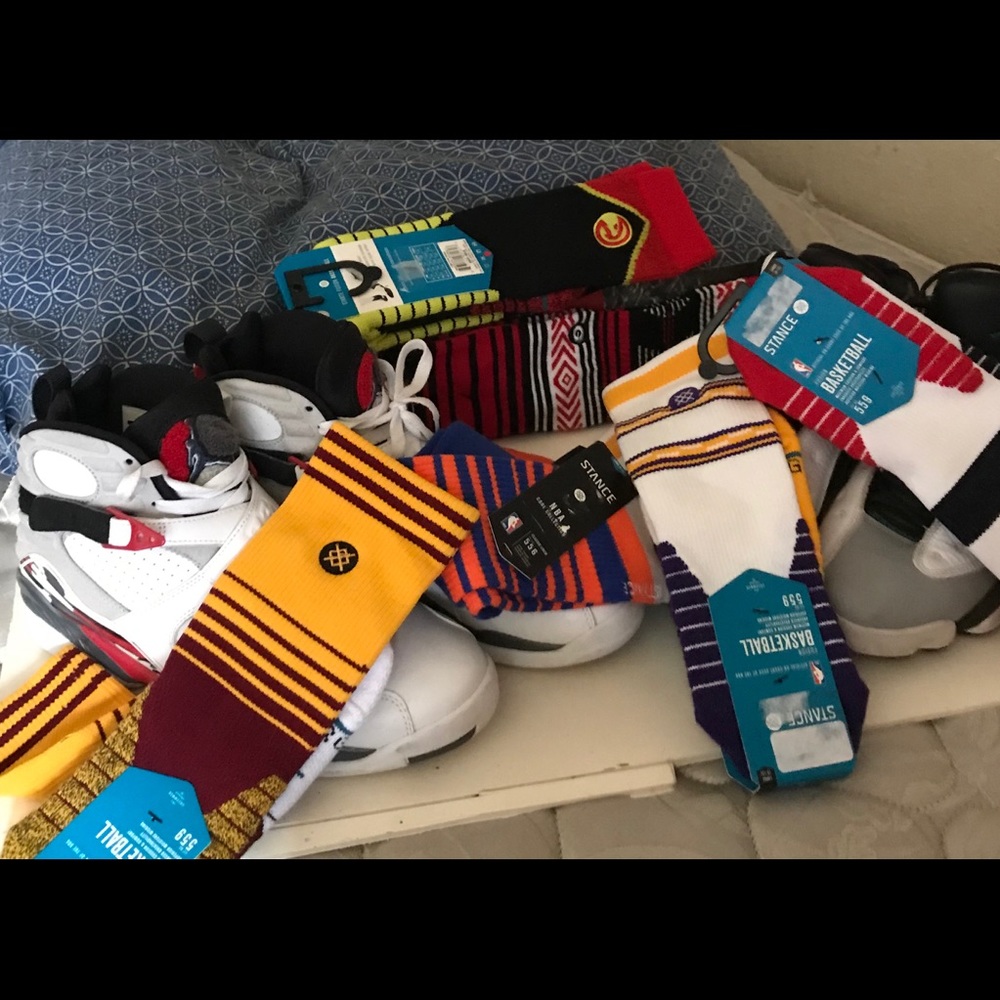 Mega Bundle SZ 9 Jordan’s & Stance Socks - Picture 1 of 8